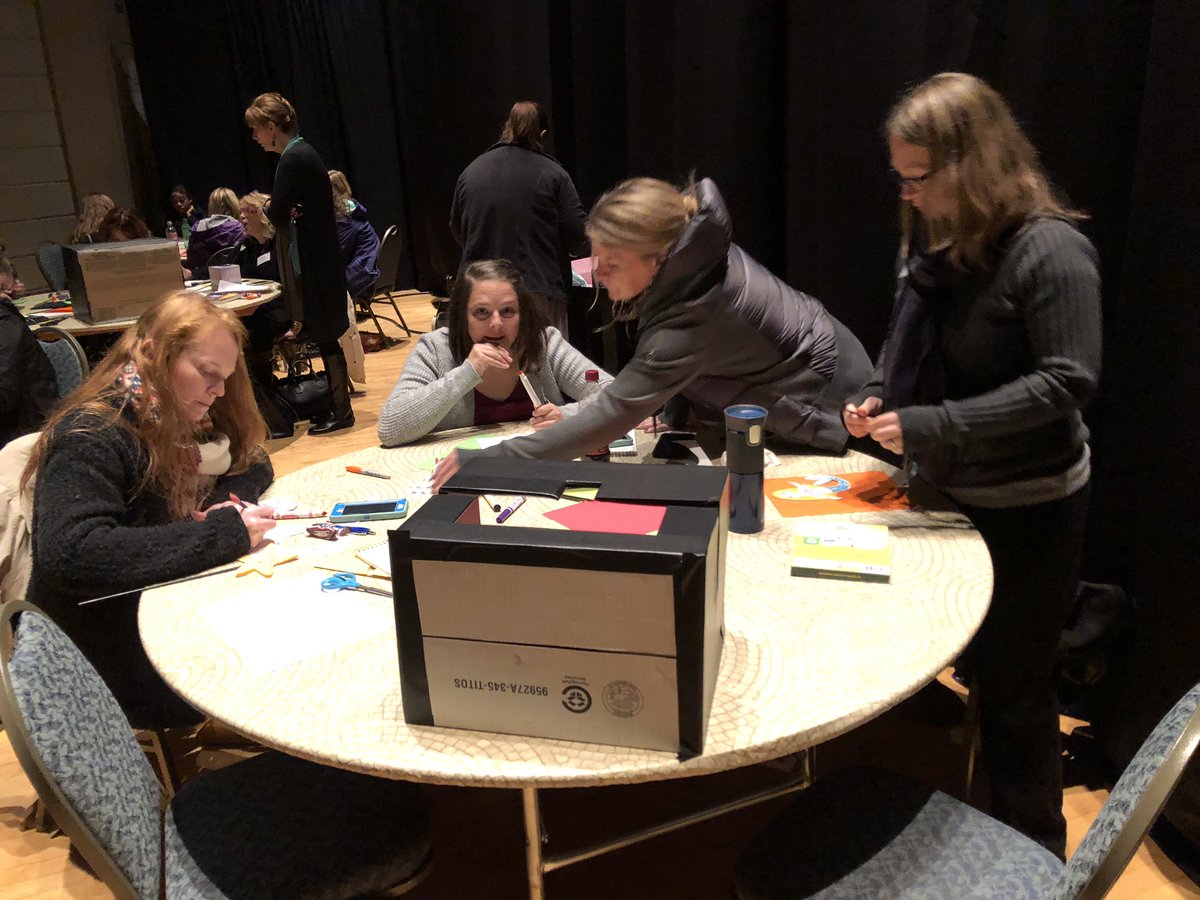 LeighSJones's tweet photo. Day two of the #ArtsIntegration Institute @tpac - Ts wrote original scripts, decorated a toy theater, &amp; made undersea puppet characters to perform a story with a character development message. @brookhillelem @GlencliffSTEAM @warnerwildcats #Pegram #TPACEd @MNPS_Magnet https://t.co/FH48U8p4Nt