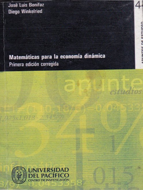 DigitalPdf's tweet image. Matemáticas para la economía dinámica de José Luis Bonifaz y Diego Winkelried.

El enlace para acceder al contenido ----&amp;gt;&amp;gt;&amp;gt; goo.gl/TM2ug4

Recuerde que al no poder publicar enlaces en facebook estamos publicando los enlaces directos por este medio.