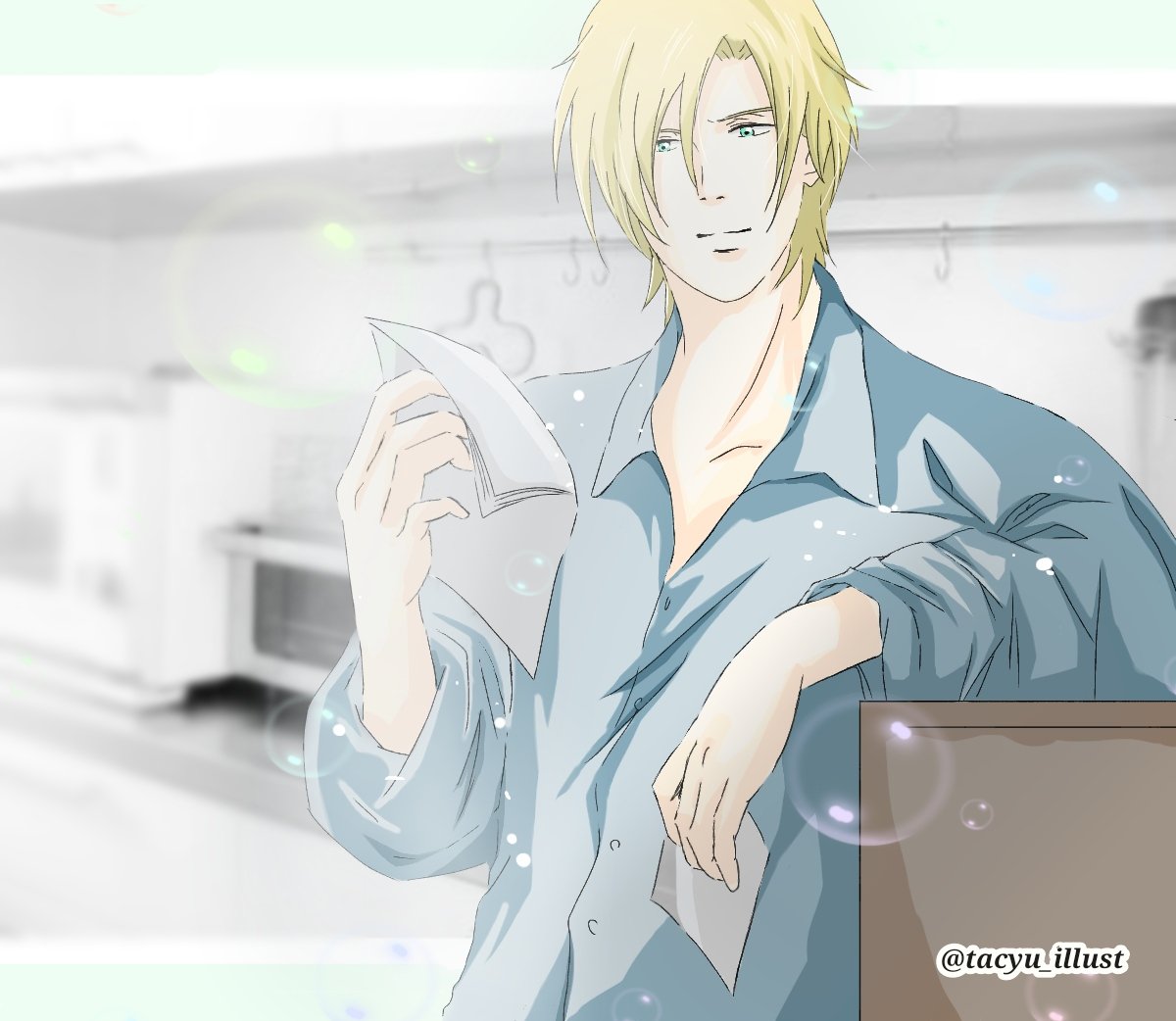 たちゅ 実は若様も日本にアッシュ達と来てました の設定 W 何だかんだ楽しそうな旅行w 場所は某所 二人してドンだけ英ちゃんすきなん W 今日もリアタイで死んでしまう Bananafish バナナフィッシュ 二枚目は前載せたイラストを塗り直したやつ