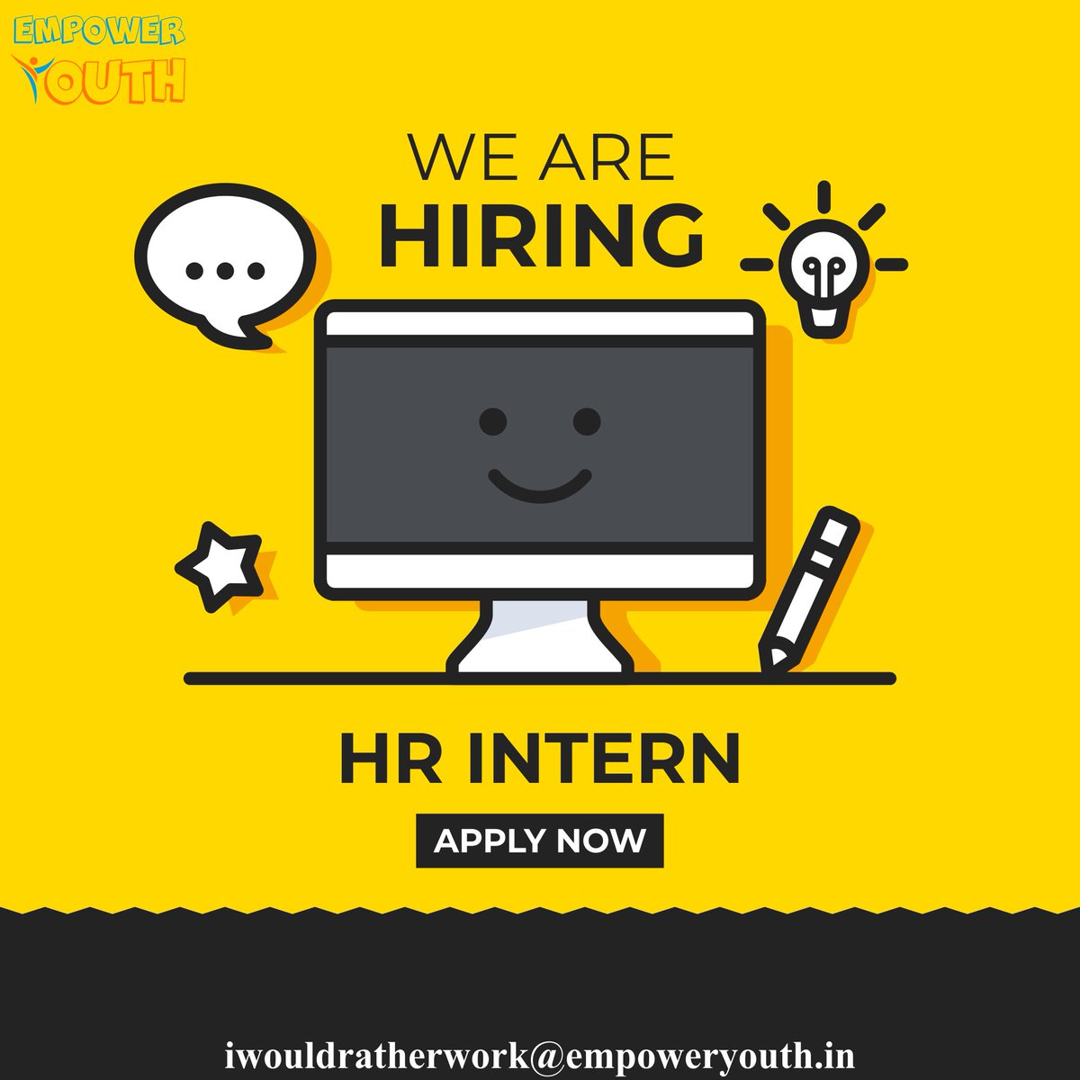 Apply For HR Internship at @EmpowerYouth2 
Requirements : Freshers and Experienced both can apply!
Salary : Negotiable.
Location : Ludhiana.
#ico #ethereum #crypto #crowdfunding #medicaid #blackhistorymonth
#womenshistorymonth #photographym #iwd2018 #cryptocurrency #happyeaster