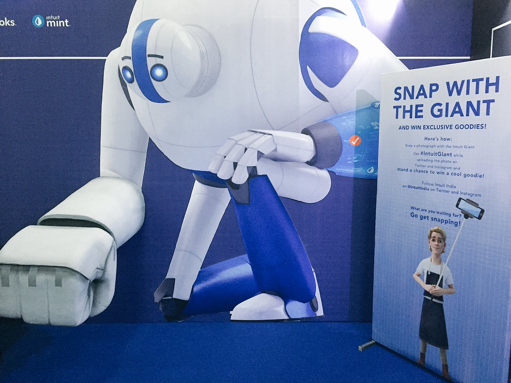 IntuitIN's tweet photo. We have a fun contest for you. Drop by our Intuit India booth (S2) at #GHCI18, meet the #IntuitGiant and win cool goodies! #poweringprosperity https://t.co/Go6WUFHWQj