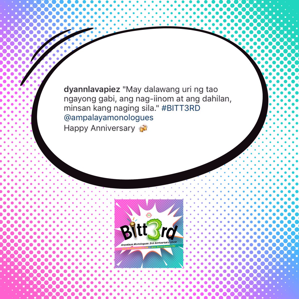 ampalayamnlgs's tweet photo. Join us on our last event for the year! #bitt3rd https://t.co/vLii5vGu4Q