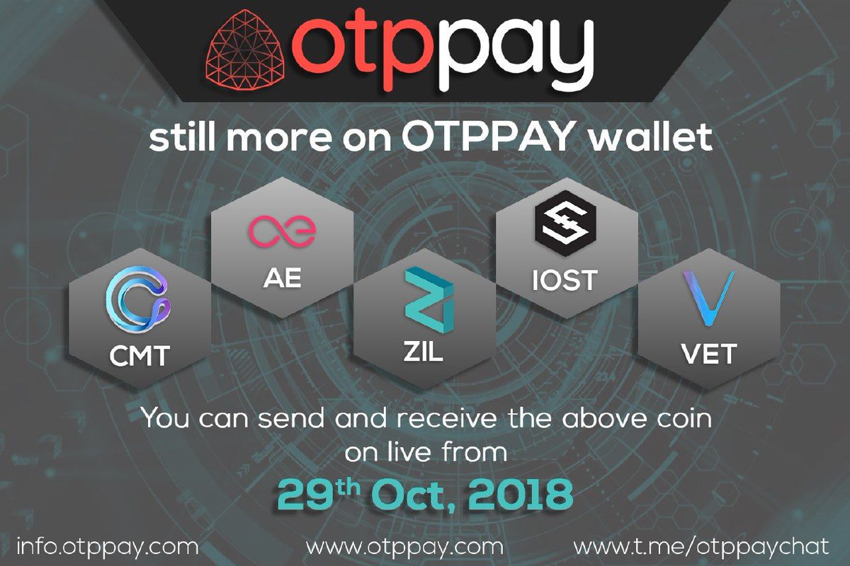n_siiiii's tweet photo. ちょっと前の発表ですが、OTPPAYのWalletで取り扱い可能な仮想通貨です！

分散型取引所なので、Walletから直接取引が可能になります！

今はまだWallet機能のみ…年内には稼働するはず…

#otppay #otp #exchange #wallet #vet #iost #zil #ae #cmt https://t.co/dtRIUhtat8
