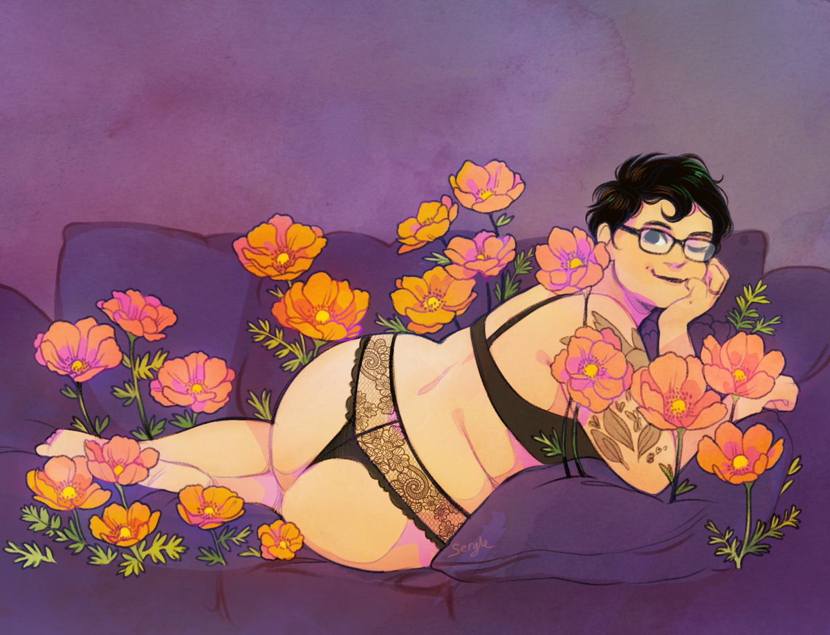 serglesinner's tweet photo. two very special commissions for a beautiful and wonderful client!! 🌸🌸🌸 https://t.co/sCxjHTMCvS