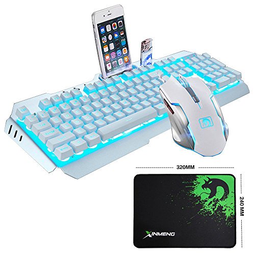 monkey_viral's tweet image. #LexonElec@ Technology Keyboard Mouse Combo Gamer Wired Sky Blue LED Backlit Metal Pro Gaming Keyboard + 2400DPI 6 Buttons Mouse + Mouse Pad for Laptop PC (White &amp;amp; Blue Backlit)! is now Trending on Tech - Shopping - Deals - News - monkeyviral.com/lexonelec-tech…
