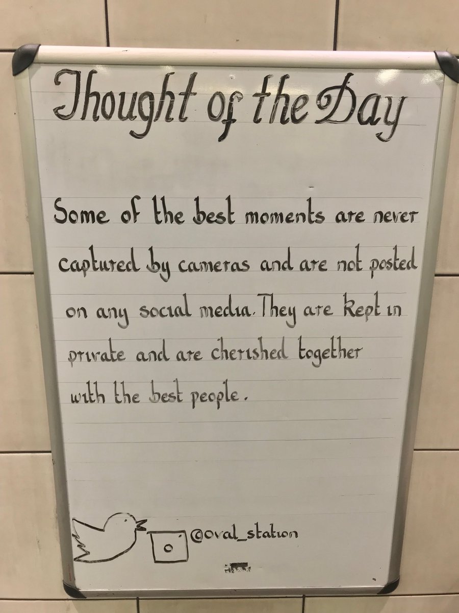 Oval_station's tweet photo. Thursday 15th November Thought Of The Day From Oval Station https://t.co/myP2YrZijq