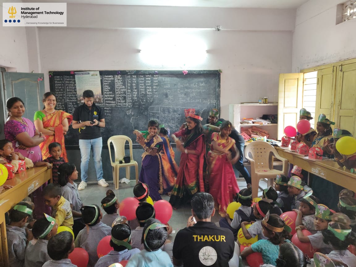 On the occasion of Children's day, #PAHEL- the CSR club of #imthyd organised #MUSKAAN- a drive for spreading happiness to Zilla Parishath High School, Peddashapur. The members distributed happy meals to the students of the school. #SchoolDrive #ChildrensDay #SocialWork