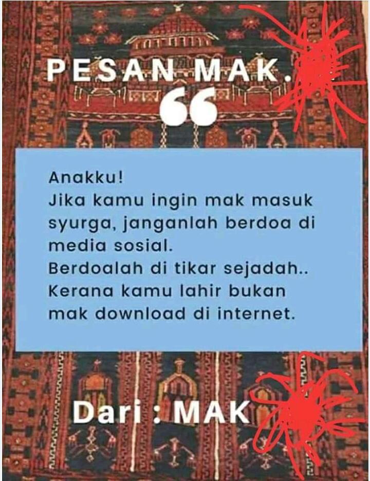 Ingat pesan emak nih ! 😉