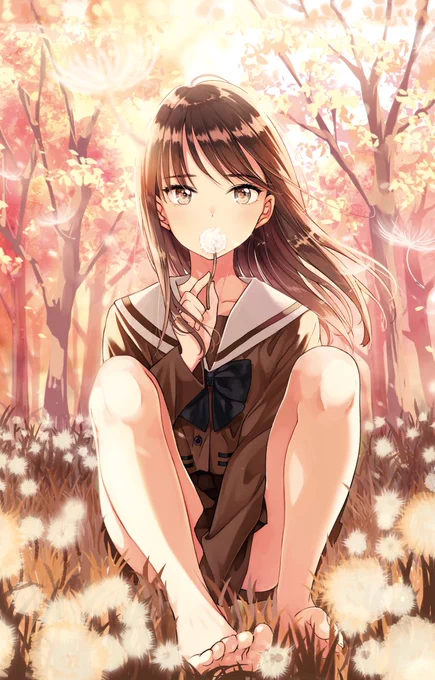 秋のたんぽぽ #コミティア #女の子 #オリジナル #セーラー服 https://t.co/tkdKyNJBiD 