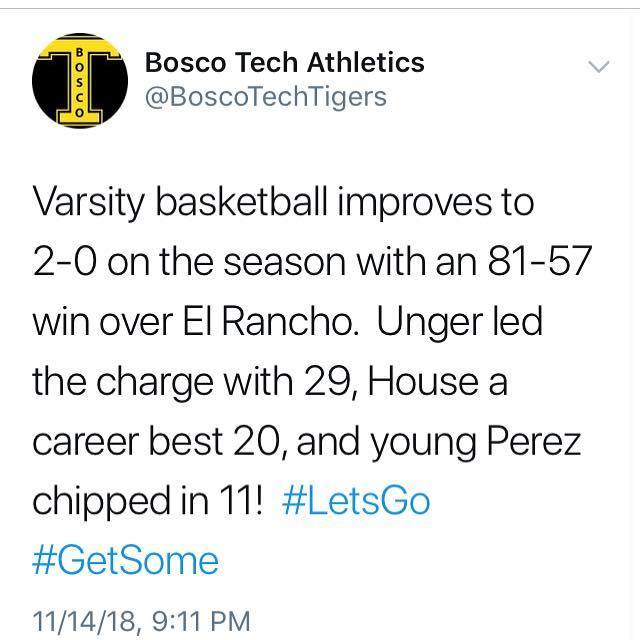 BoscoTechTigers's tweet photo. #LetsGo #GetSome https://t.co/9mlSpdIMHL