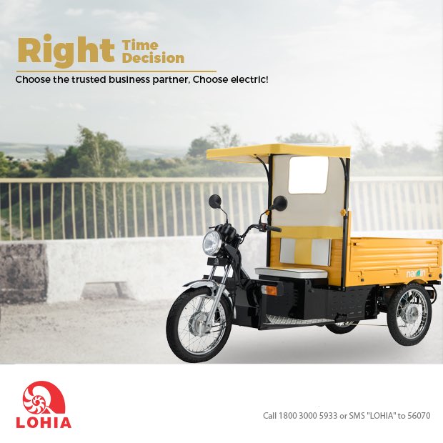 lohiaauto's tweet photo. With Lohia Auto Electric Cargo vehicle, stand out while delivering results.
#LohiaAuto #Electric #Results https://t.co/1tXxUNvpek
