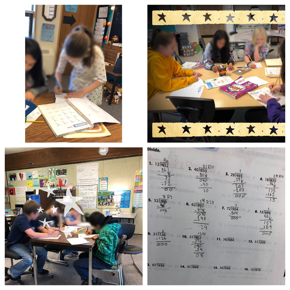 CorbellHiAk's tweet photo. My hard working students learned how to divide with single & double digit divisors this month! I am so proud of them! #timetobrag @KPBSDsupt @spiralEDU @teacher2teacher @jethrojones https://t.co/7H081byDsx