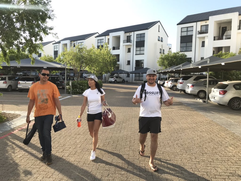 bosslife_sa's tweet photo. Some shots of the prep before the shoot we did yesterday with awesome Brand Ambassadors @AndreMisrole &amp; Tammy Almicin, love the vibe &amp; great work done, stay tuned for our summer shoot. 
#BossLifeSA
#BossLifeApparel
#Kitted
#ExclusiveRange
#BossLifeExclusive https://t.co/T7Z770D76u