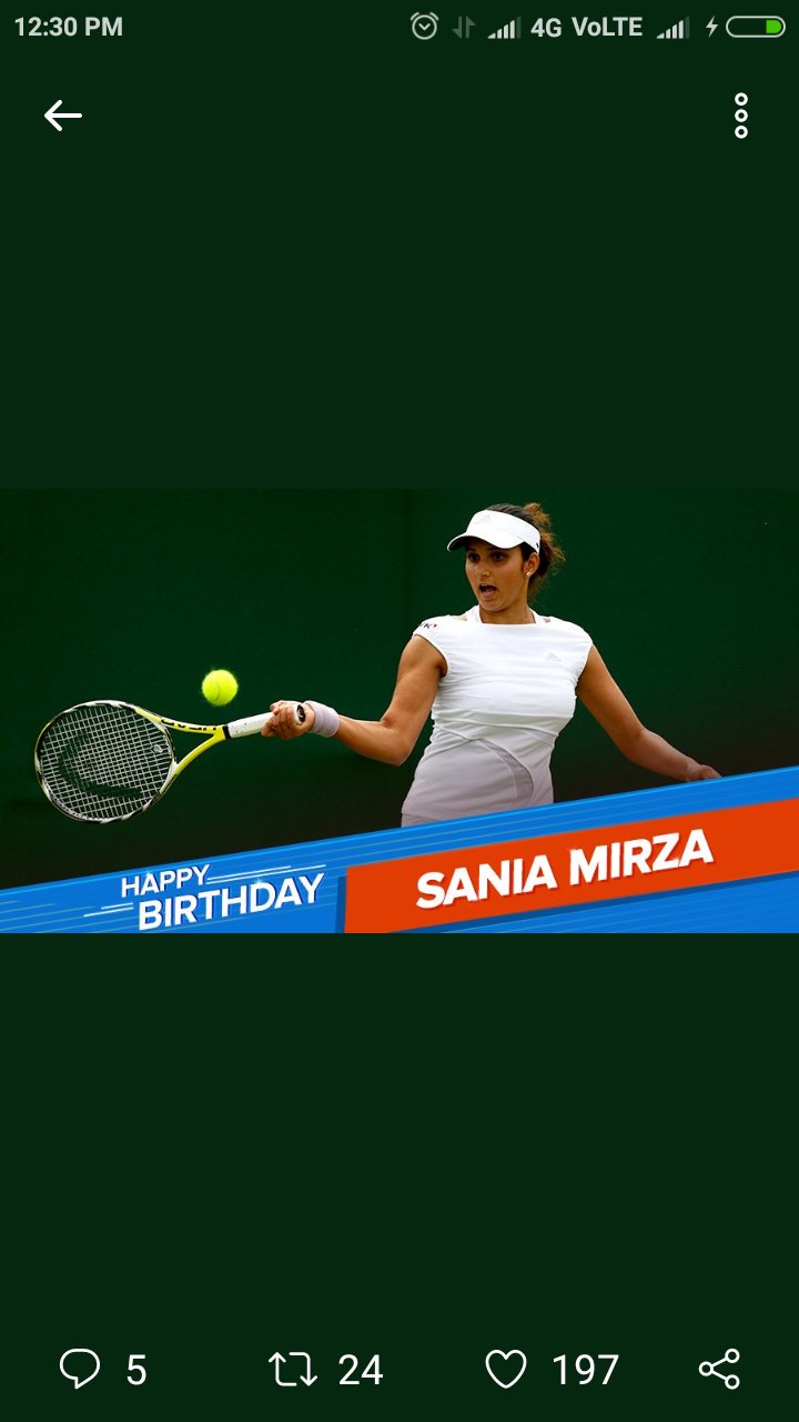  HAPPY BIRTHDAY SANIA MIRZA 