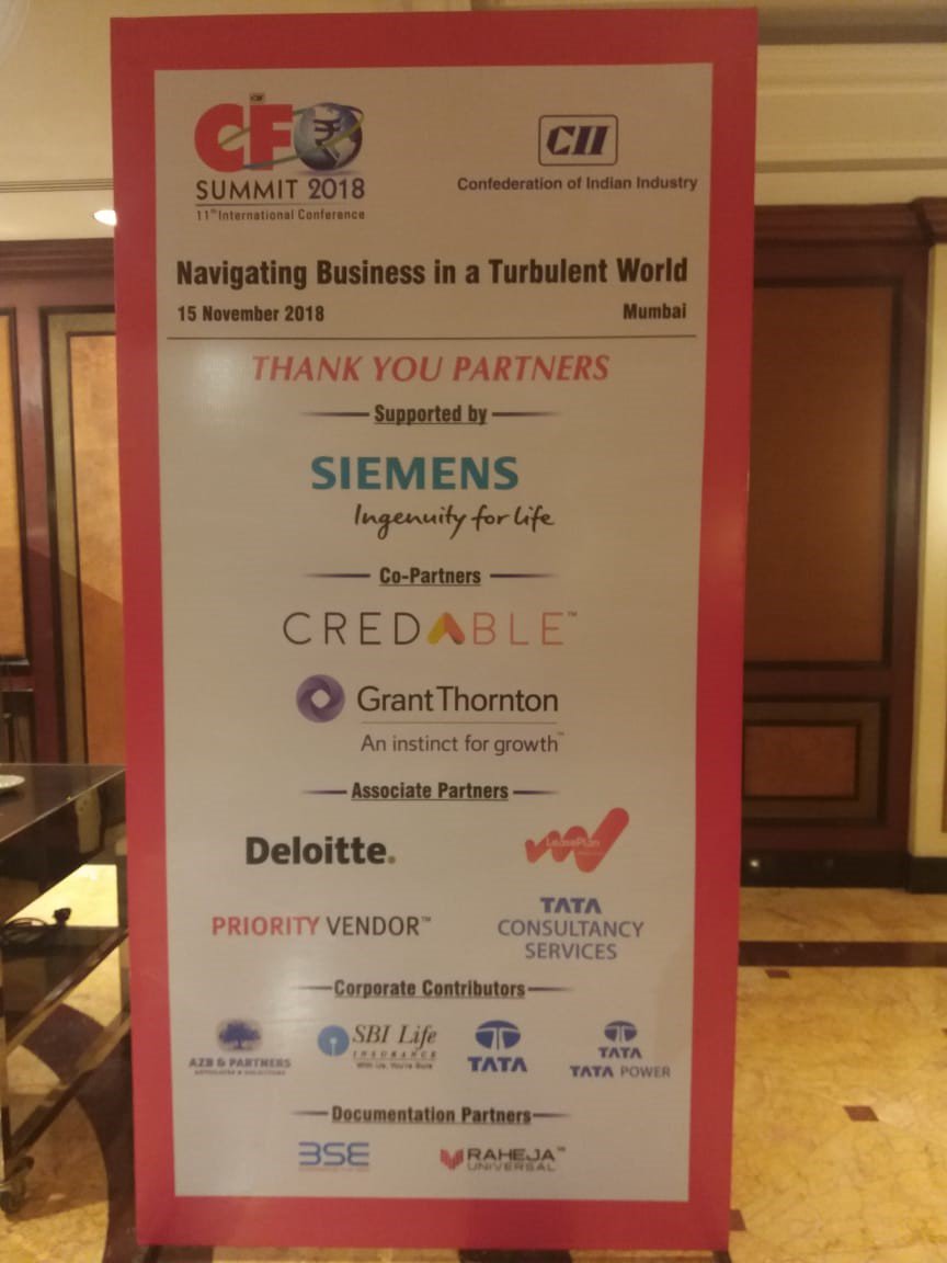 Grant Thornton Bharat (@grantthorntonin) on Twitter photo We're <a href="/TajLandsEnd/">Taj Lands End</a> Mumbai for <a href="/FollowCII/">Confederation of Indian Industry</a> #CFOSummit2018. We are the co-partners for the event. Khushroo Panthanky, Chartered Accountant, Mumbai, who is a non-executive director of Grant Thornton Advisory Services Ltd will take the stage at 12.30 pm. Stay tuned! <a href="/CIIEvents/">CII Live</a> We're <a href="/TajLandsEnd/">Taj Lands End</a> Mumbai for <a href="/FollowCII/">Confederation of Indian Industry</a> #CFOSummit2018. We are the co-partners for the event. Khushroo Panthanky, Chartered Accountant, Mumbai, who is a non-executive director of Grant Thornton Advisory Services Ltd will take the stage at 12.30 pm. Stay tuned! <a href="/CIIEvents/">CII Live</a>