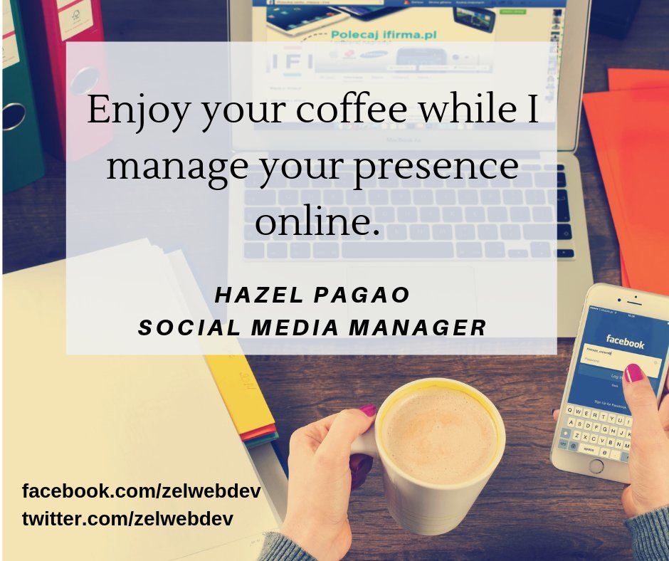 zelWebDev's tweet photo. You can relax knowing someone is working behind the scenes working for your social media presence.  Just send me a message on facebook and twitter @zelwebdev Looking forward hearing from you. #freelancer #socialmediamanager #webdev #digitalMarketing #webdesign #onlinebusiness https://t.co/9stvNlxcZ7