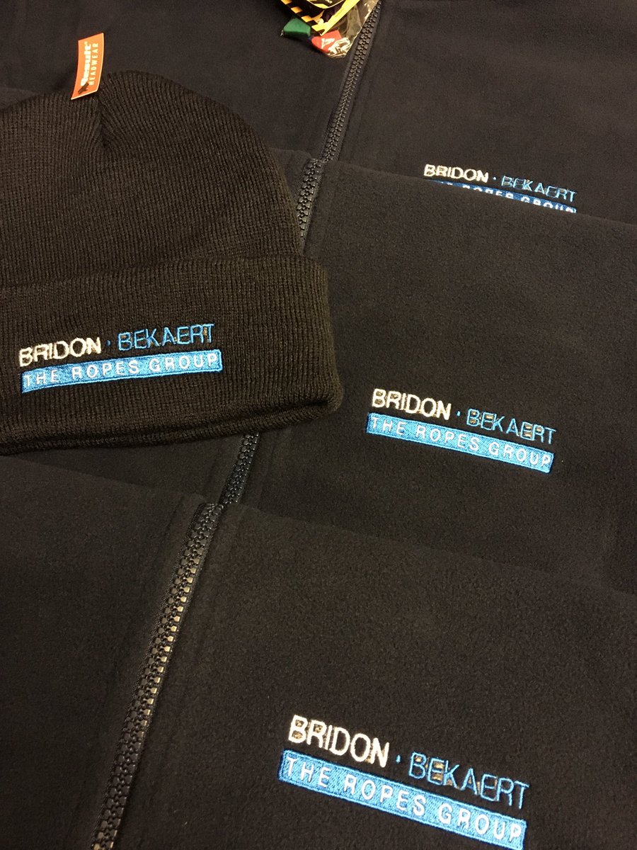 ColorCodedLtd's tweet photo. New @ResultClothing R330x fleeces and beanies embroidered with company logo for global wire rope manufacturer @BridonBekaert
#brandeduniform #promoteyourbusiness #team #doncasterisgreat #colorcodedltd #preferredsupplierlist #bbrg https://t.co/zJoGprCWnE