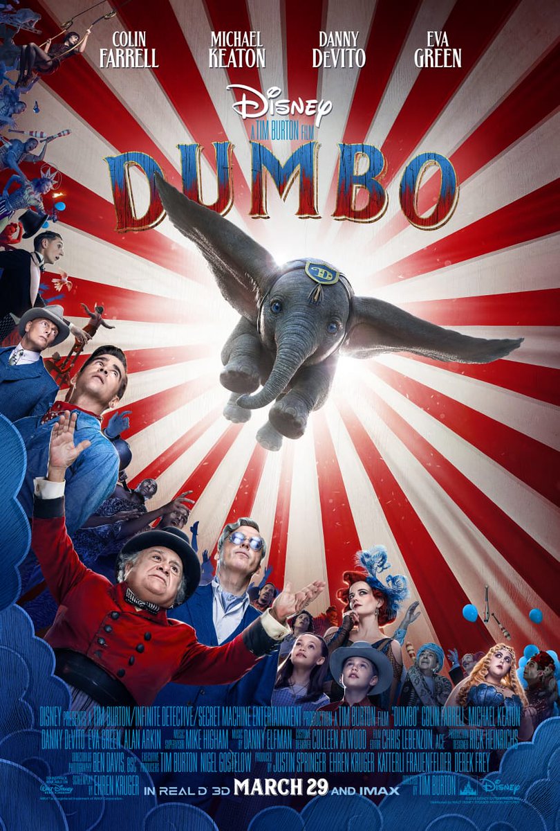 pardekpeechey's tweet photo. Tim Burton, one of the coveted directors from Hollywood, brings #Dumbo. Here's is #DumboFirstLook
Release Date : 29 March 2019. Chek out #DumboTrailer https://t.co/axNctmVkRy https://t.co/2U12T1le6m