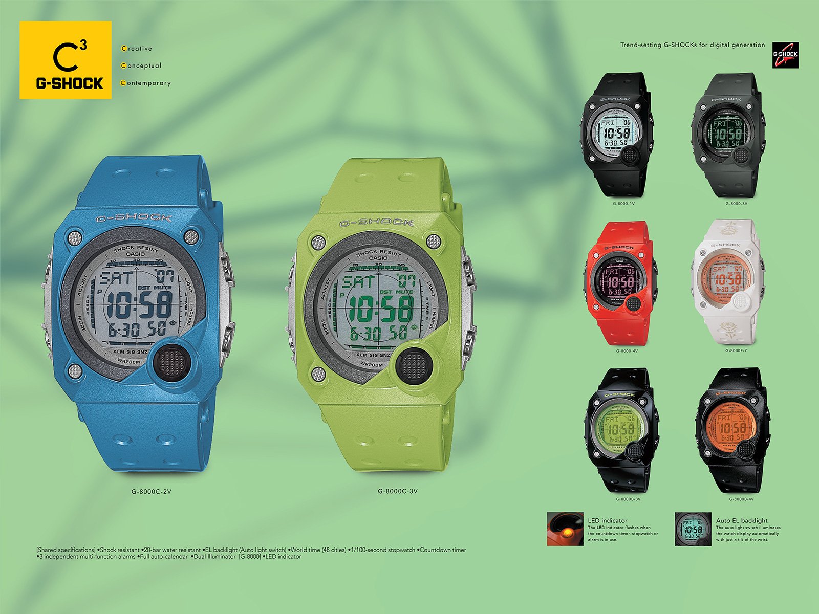 G Shock HK Javys on X Additional G SHOCK C cubed lineup G 8000C 2V 3V special price at SOGO CWB 3 F SOGO Thankful Week 11 9 11 25 A mirror LCD metallic coating create a sleek clean cyber