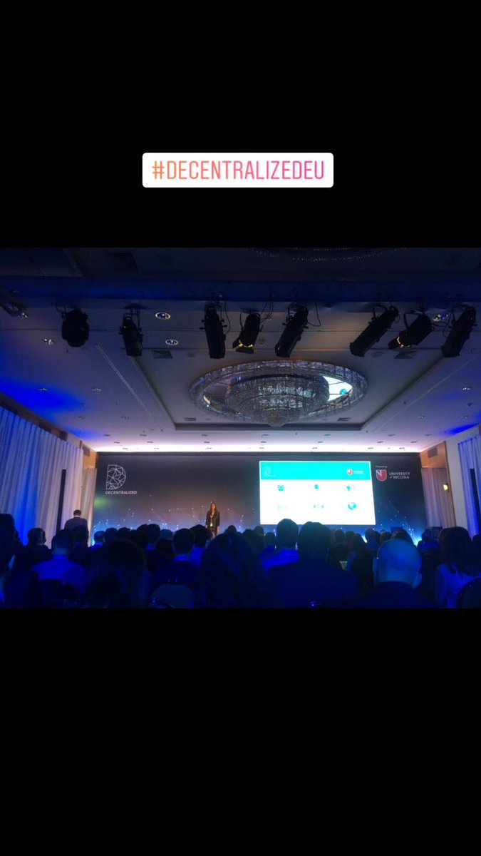 ADedopoulou's tweet photo. Kick off of the #decentralized2018!Full house, great speakers and organisation. Well done University of Nicosia and @polemitis! #unic #blockchaintechnology #decentralizedEu https://t.co/fK7oAT8Omf