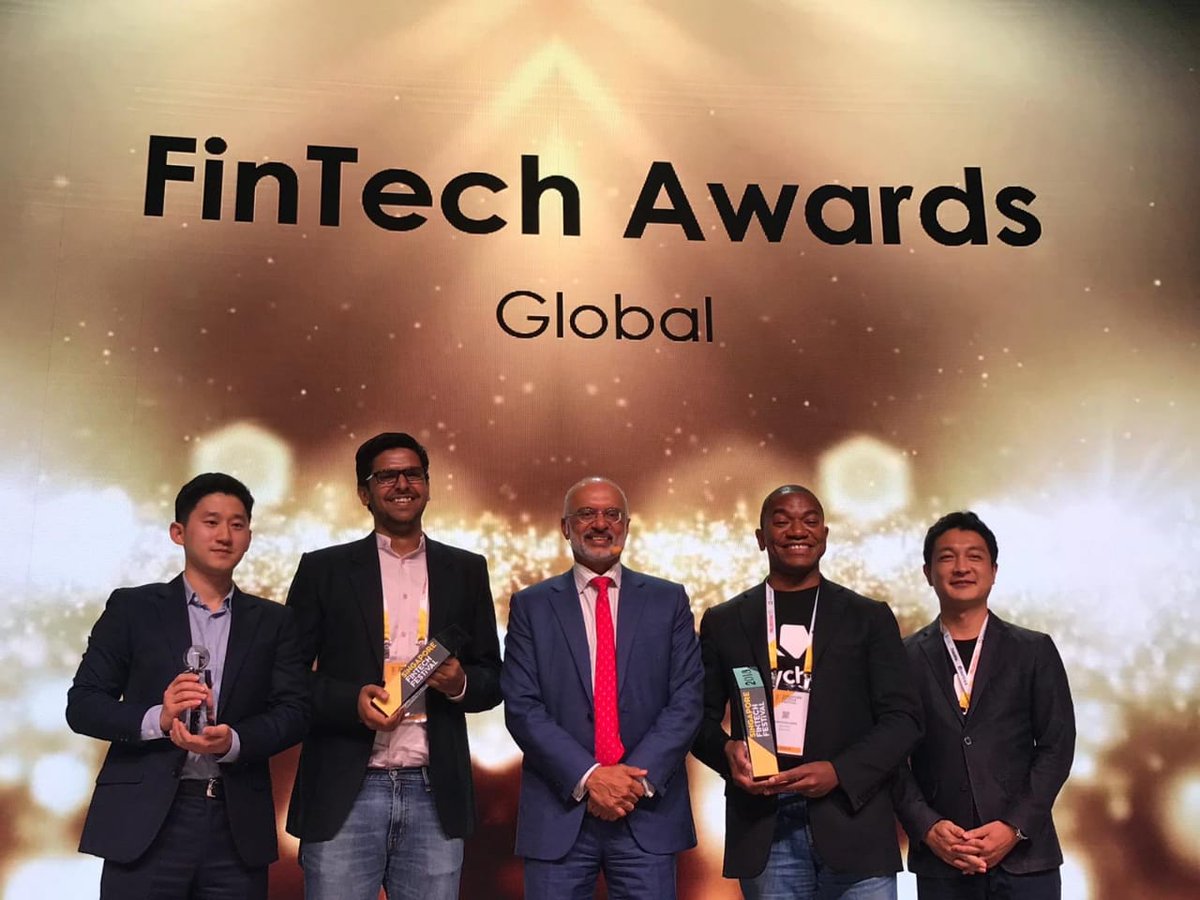 tonetag's tweet photo. #ICYMI - we were awarded in the Global Category at the #FinTechAwards at the @sgfintechfest!

#ToneTag #Award #Singapore #Global #FinancialInclusion #TeamToneTag https://t.co/sadgkfgjLf
