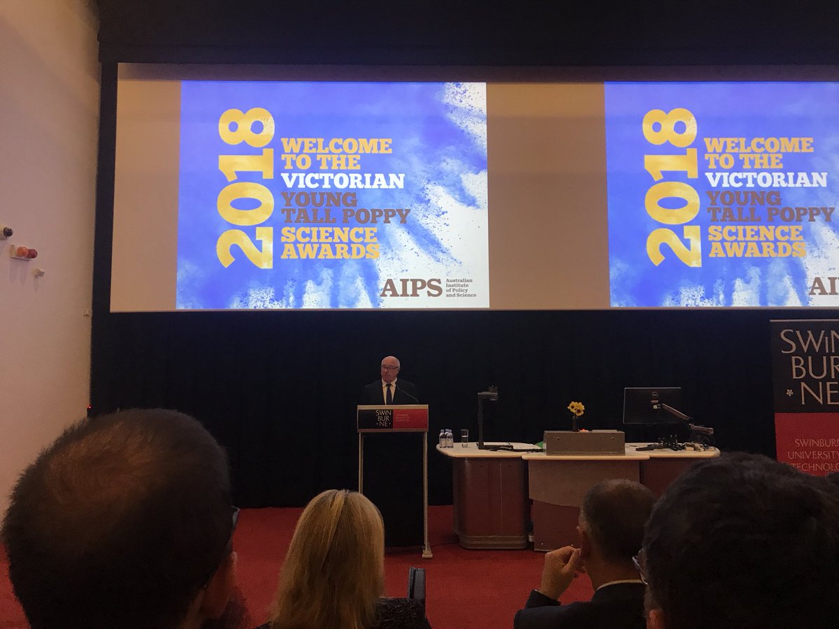 LivSmith21's tweet photo. At the Victorian Tall Poppy Awards. A celebration of people who are excellent at both research and communitication/outreach/advocacy. 

Question is, which of the awesome people I know do you think is one of the 10 awardees this year? https://t.co/CjTdjNmon5