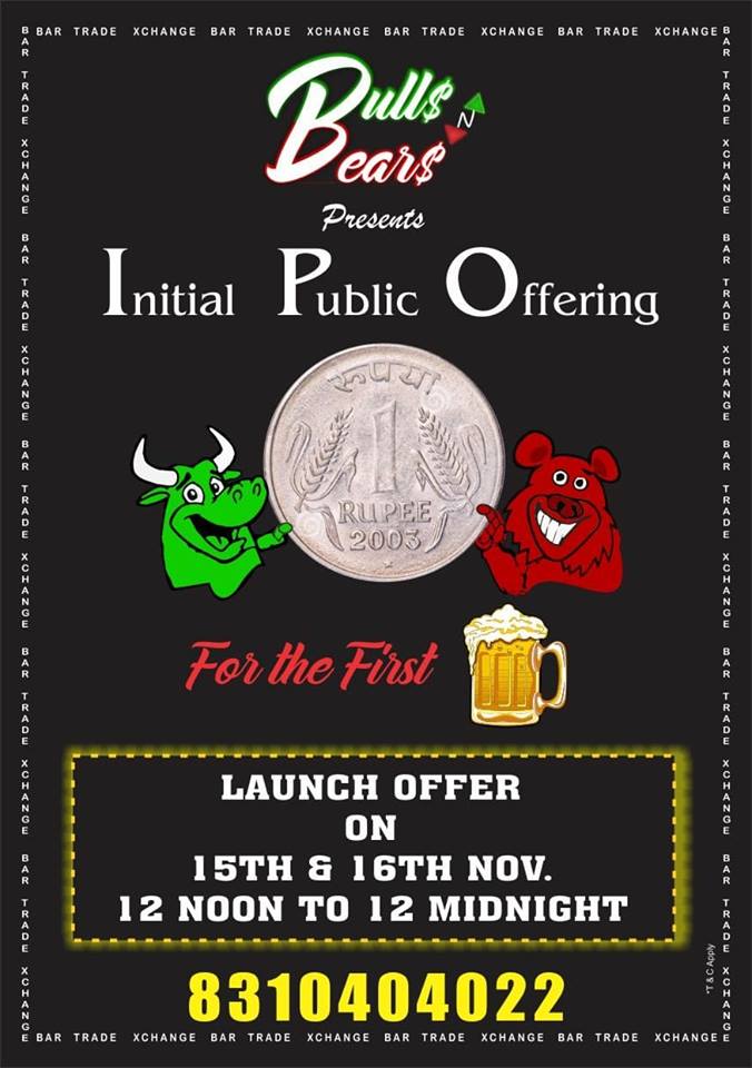 awead_ent's tweet photo. We are opening Doors to the First #Bar #Trade #Xchange in #Koramangala on #Today , the 15th of November in style with Some Amazing Ambiance , Finger Licking Food , Indoor &amp; Outdoor Seating 
#Unbelievable #Offer - Buy The Beer @Rs.1 only ** https://t.co/SuqMW83rHB