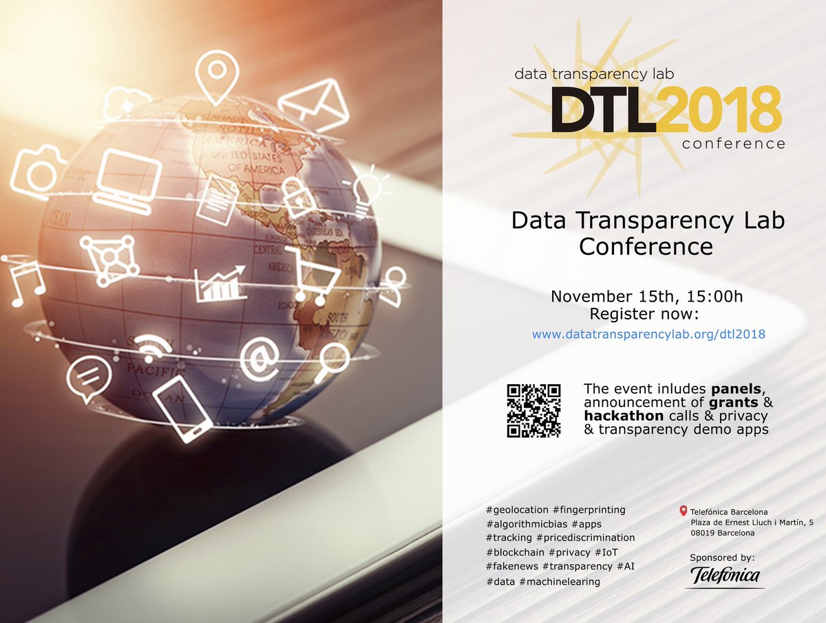 JPBellido's tweet photo. #Periodismo Hoy hablaremos, entre otras cuestiones, sobre la interesante propuesta de @Newtral en el #DTLConference de @telefonica en #Barcelona #data #privacy #transparency #apps #grants #AI #ML #blockchain #IoT #BigData #startups #networking #universities #research https://t.co/KHfwzwOg2J