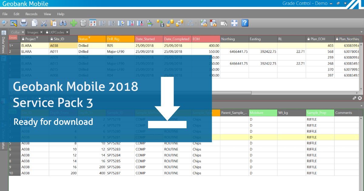 Happy Thursday! Geobank Mobile 2018 Service Pack 3 is now available for download.  Follow the link to #download now and see what's included in the #new release >> micromine.com/downloads-geob…  #mining #geology #data