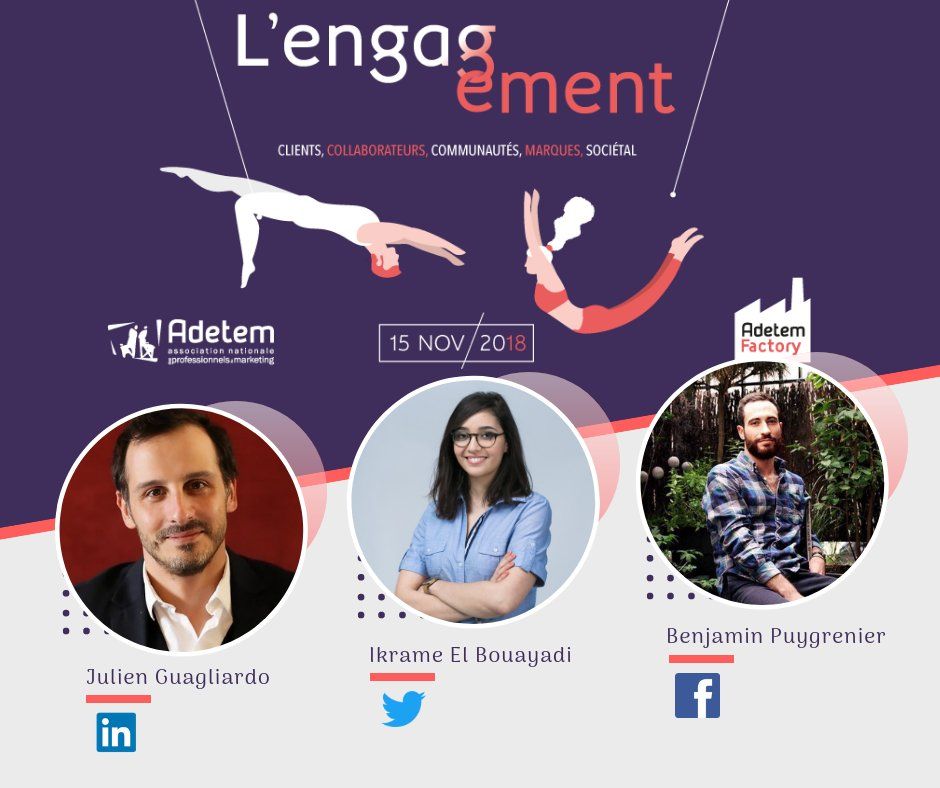 camillejourdain's tweet photo. Les 3 #ReseauxSociaux Twitter, Facebook et LinkedIn représentés lors d'une même conférence sur l'engagement animée par @AnnieLichtner ce midi : 
@Ikrame @TwitterFrance 
@BenPuygrenier @Facebook
Julien Guagliardo @LinkedFrance 
https://t.co/LCUq6CP2fc
@adetem #AdetemFactory #LBDW https://t.co/MggbaRLTRC