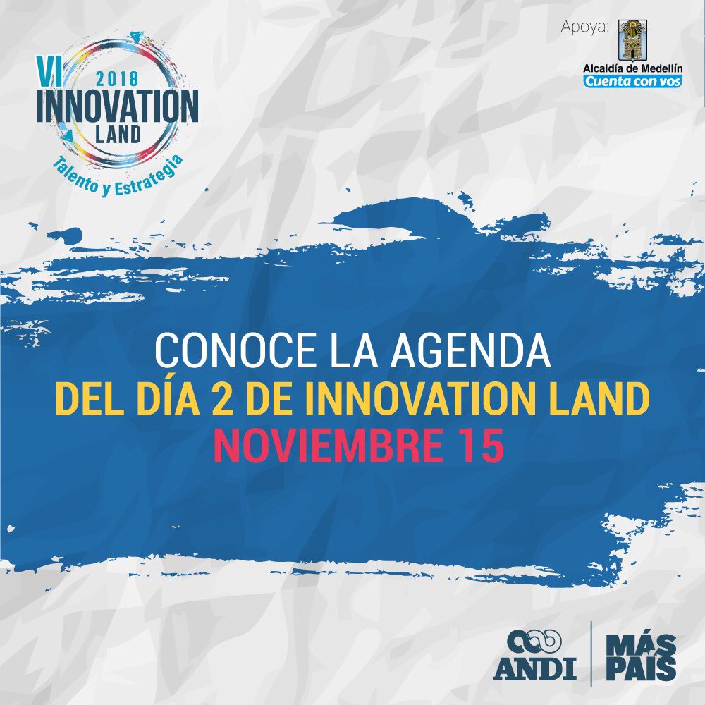 INNOVATIONLAND's tweet photo. No te pierdas en el segundo día de #InnovationLand los workshops y páneles que tenemos para ti, estarán liderados por emprendedores y empresarios que te ayudarán a entender cómo la innovación será el mejor aliado para tu negocio. https://t.co/JnuVQhpe8K