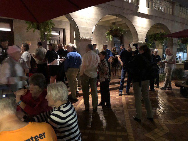 ECGreenway's tweet photo. Thank you @FlHistoricCoast and all of the sponsors for the reception last night for our Week a Year Tour cyclists at @Ripleys. It was a wonderful introduction to this charming city! @StAugustineWine #WAY18 @staugrecord https://t.co/A33dGHRvUF