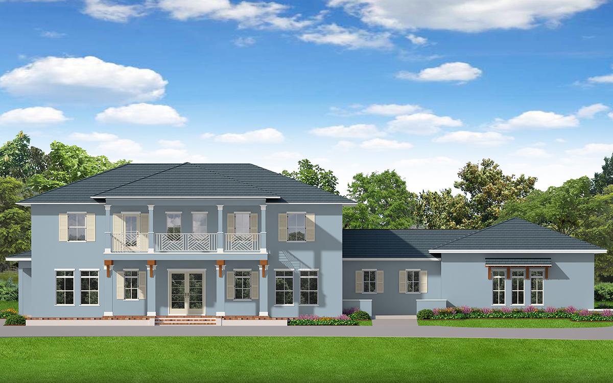 Do you like the Colonial style? With 5,498 sq. ft., Plan 3978-00189 offers 5 bedrooms, 4.5 bathrooms, a flex room, lots of outdoor space, and an open floor plan. ow.ly/yEsN30mAF3p #colonialhomes #colonialhouseplans