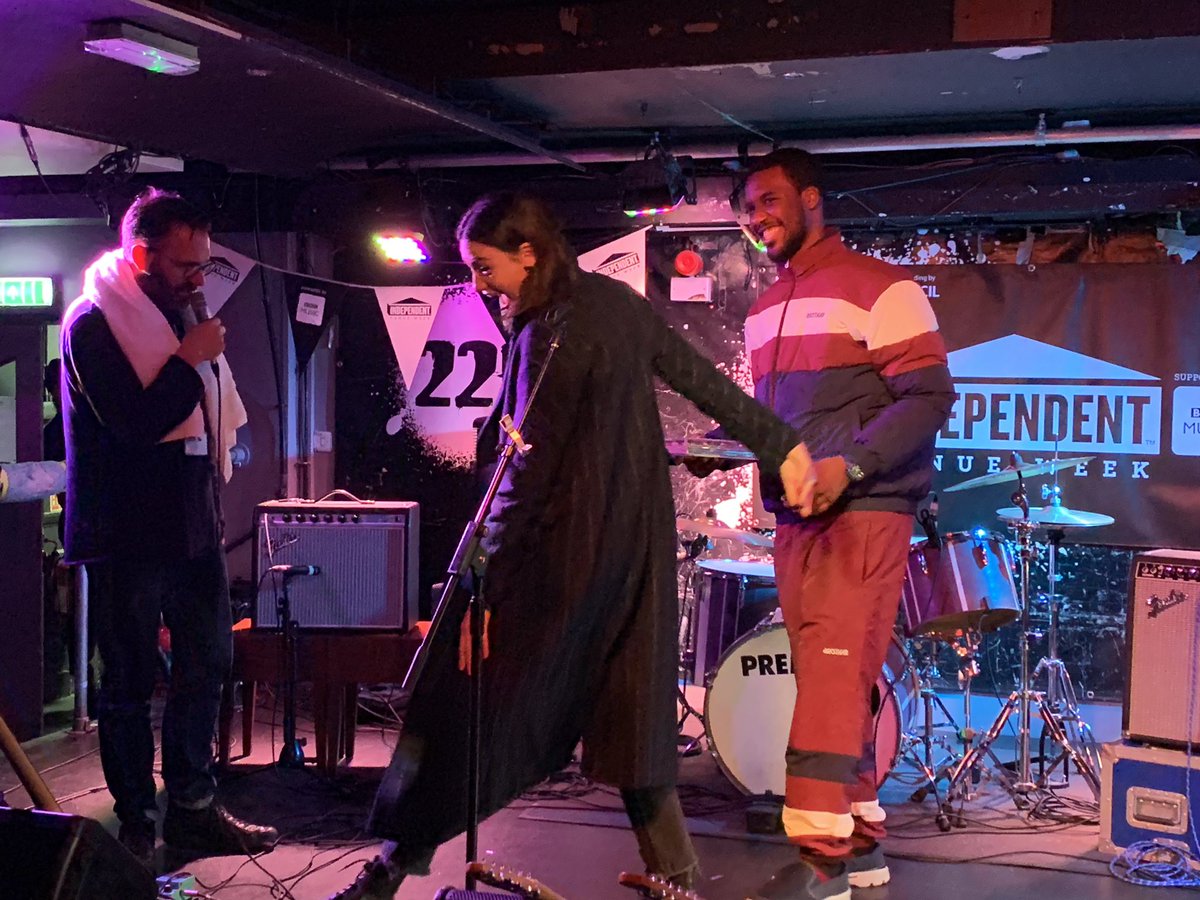 PaulSims1's tweet photo. With @nadineshah  @Novelist and @shaunwkeaveny at #IVW19 launch party.  If you love live music get behind   independent venue week in 2019 👏👍🏻 https://t.co/QlwQ3b49Wh