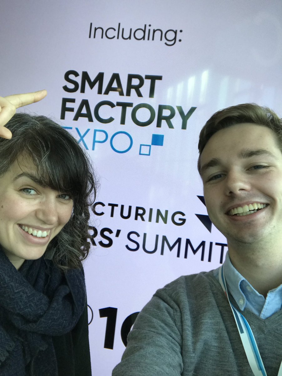 ImperialDyson's tweet photo. @leilathinks and @MichaelLHofmann at the @TheManufacturer Smart Factory Expo in Liverpool talking about inspiring girls in STEM through Design Engineering https://t.co/hDJhoVFknK