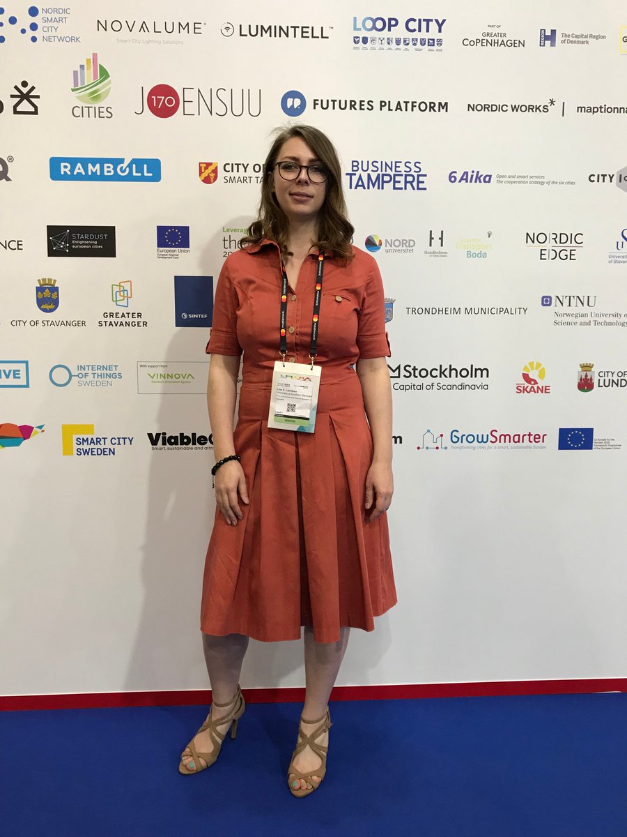 CKICNordic's tweet photo. Meet Line! She's one of the #CleanEnergyHack winners, currently in Barcelona presenting at the Nordic Pavillion at #SCEWC18: "Working across continents can happen even with a small spark of an idea #collaborationiskey @rockwooldk @DTUSkylab https://t.co/xiVB0QfzSS