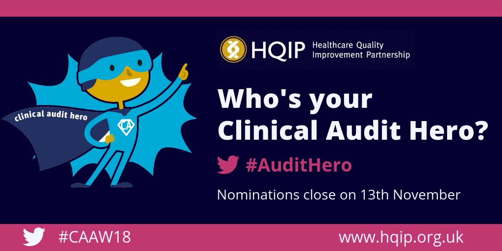 cwwalker10's tweet photo. An absolute pleasure to be helping @HQIP review the #clinicalaudit hero nominations submitted ahead of #CAAW18 next week. Clearly lots of well thought of #auditheros out there 🙌 and I look forward to sharing more next week 😀 https://t.co/xpliXq8kBk
