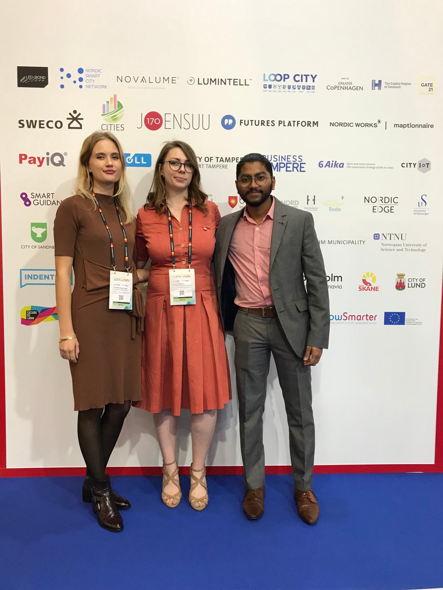 CKICNordic's tweet photo. The winners of the #CleanEnergyHack presenting their 1st place proposal at the Nordic Pavilion at #SCEWC18 in Barcelona! Incredible talents with an amazing solution to combat #climatechange @rockwooldk @DTUSkylab https://t.co/kEfjd5BUsZ