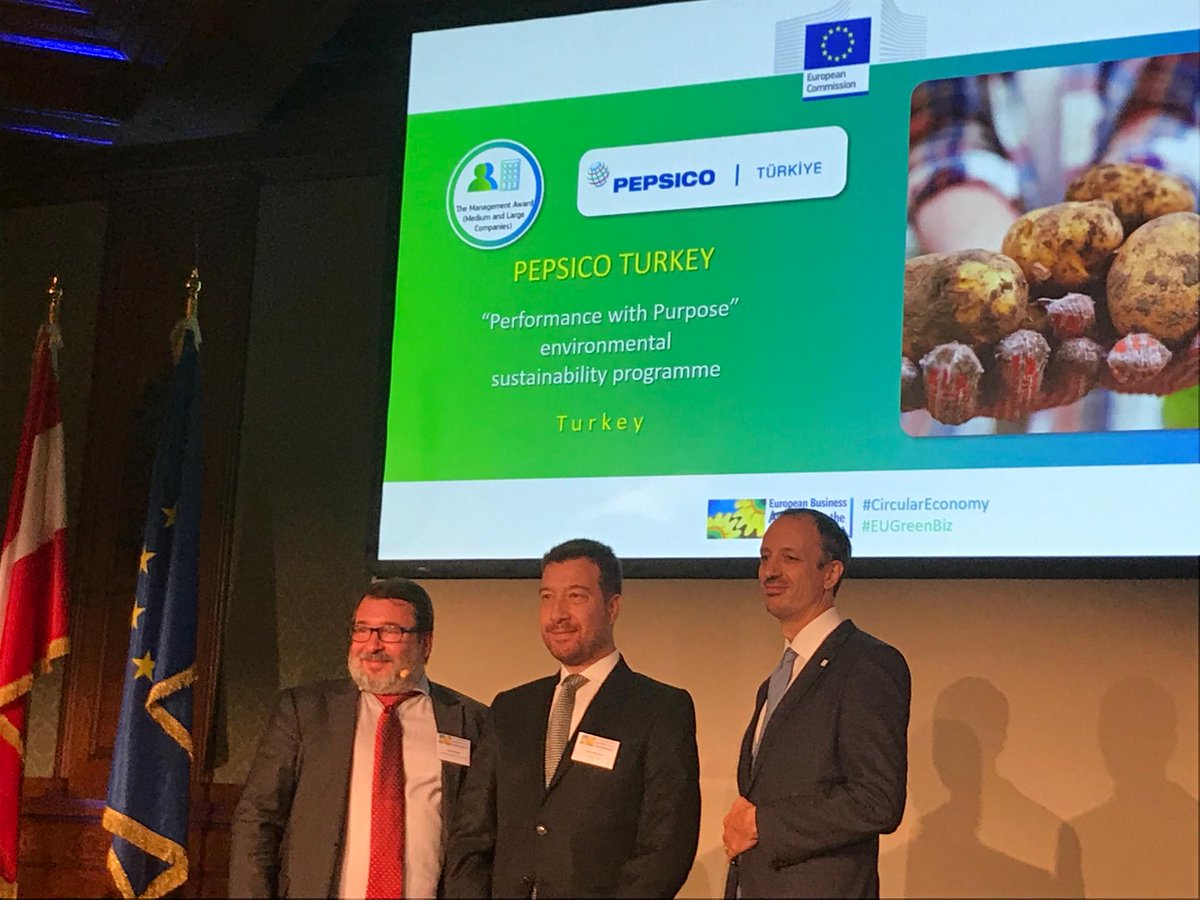 PepsiCoEU's tweet image. Congratulations to @PepsiCoTurkiye which was announced as the runner-up in the Management category at the @EU_Commission Business Awards for the Environment for its efforts to continuously improve its environmental practices  #PwP2025 #EUGreenBiz #CircularEconomy