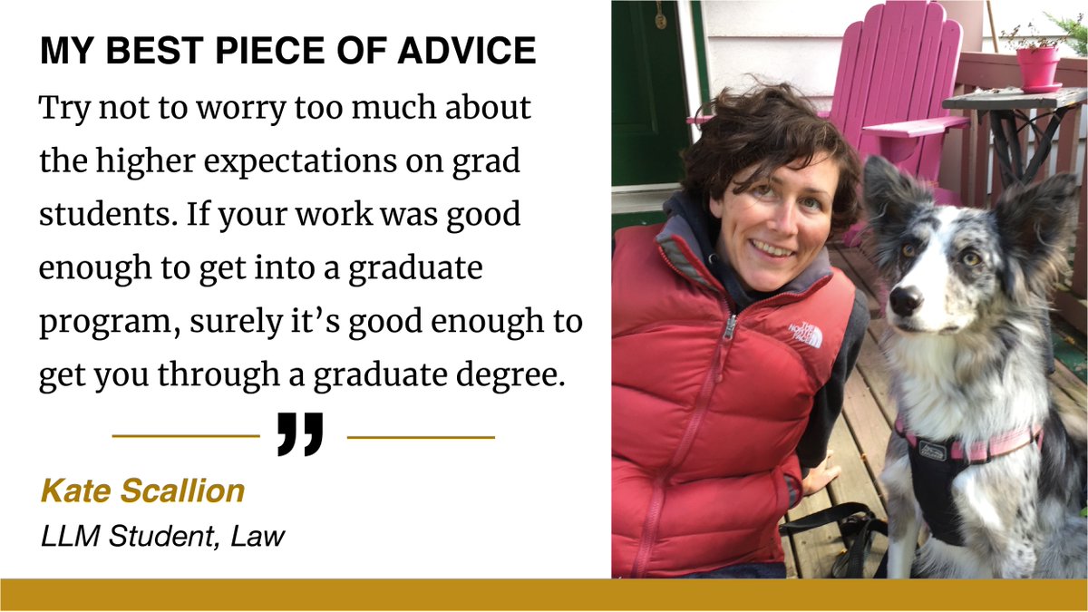 DalGradStudies's tweet photo. Did you miss @K8Scallion’s favourite thing about being a graduate student at Dal? Find out about this and more in her student profile here: https://t.co/d76Ybh2lsb @SchulichLaw #GradLifeAtDal https://t.co/IeFTJrtjQb