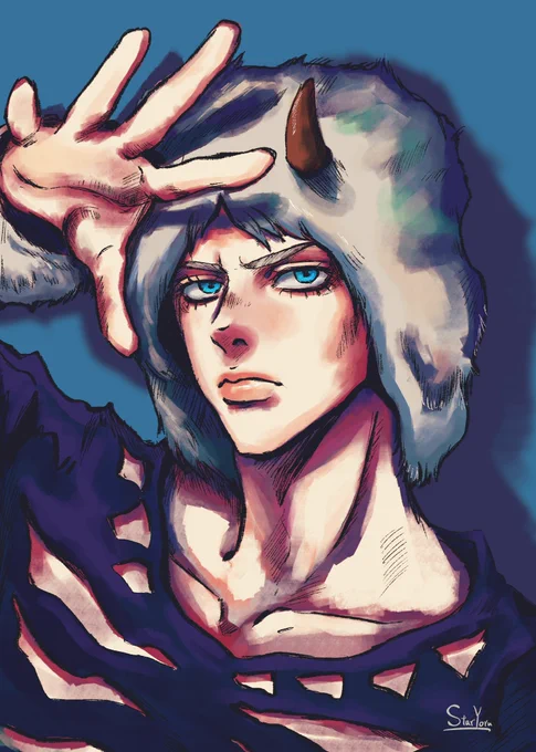 お題「Weather report ☁️」#JOJO版深夜の真剣お絵描き60分一本勝負 