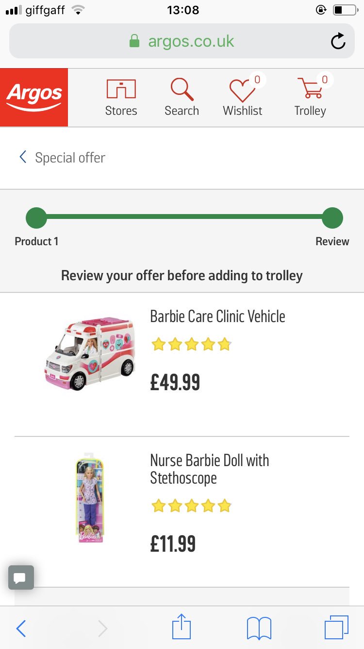 argos nurse barbie