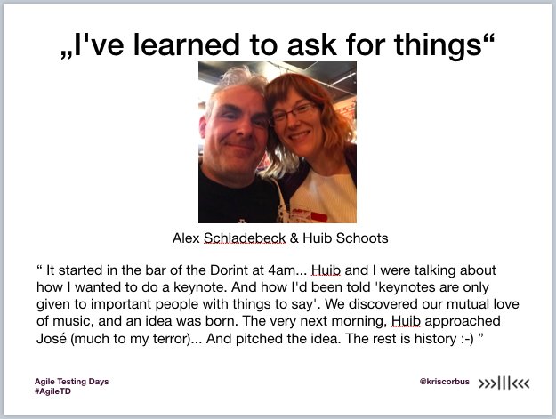 kriscorbus's tweet photo. @alex_schl @huibschoots #PowerPairs in Testing #AgileTD https://t.co/CNrGlVstsl