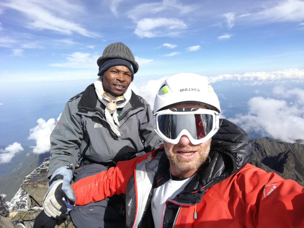 7SummitsAfrica's tweet photo. Well done @CarelVerhoef #7SA2018 at the summit of Albert Peak (5,087m), one of Mt Stanley's jagged peaks in the Rwenzori Mountains, #Uganda. #conservationthroughtourism #Africashighestpeaks #ClimbAfrica #equatorialglaciers #iceclimbing #mountaineers https://t.co/Kd7nMFJjFr