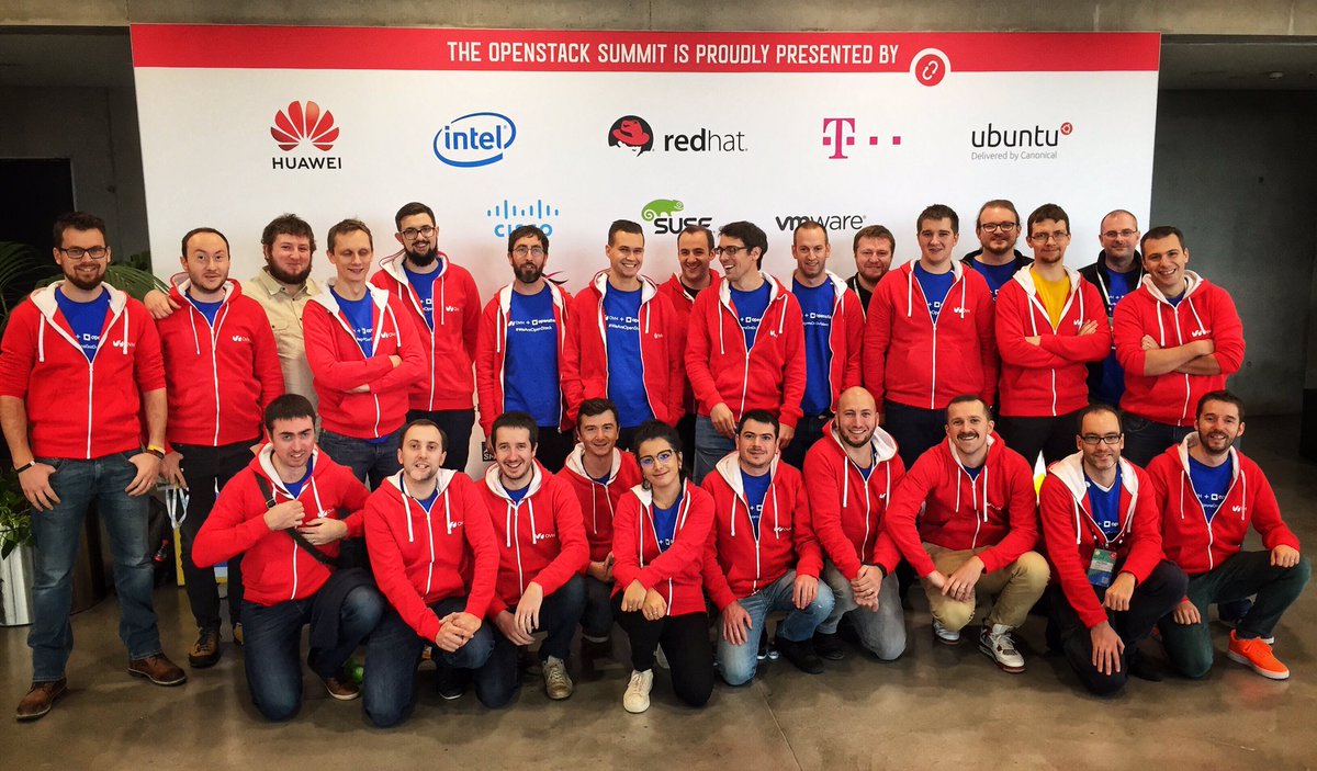 Part of the @OVH team present in the <a href="/OpenStack/">OpenStack</a> summit in Berlin.
Very happy to be there with all of them.