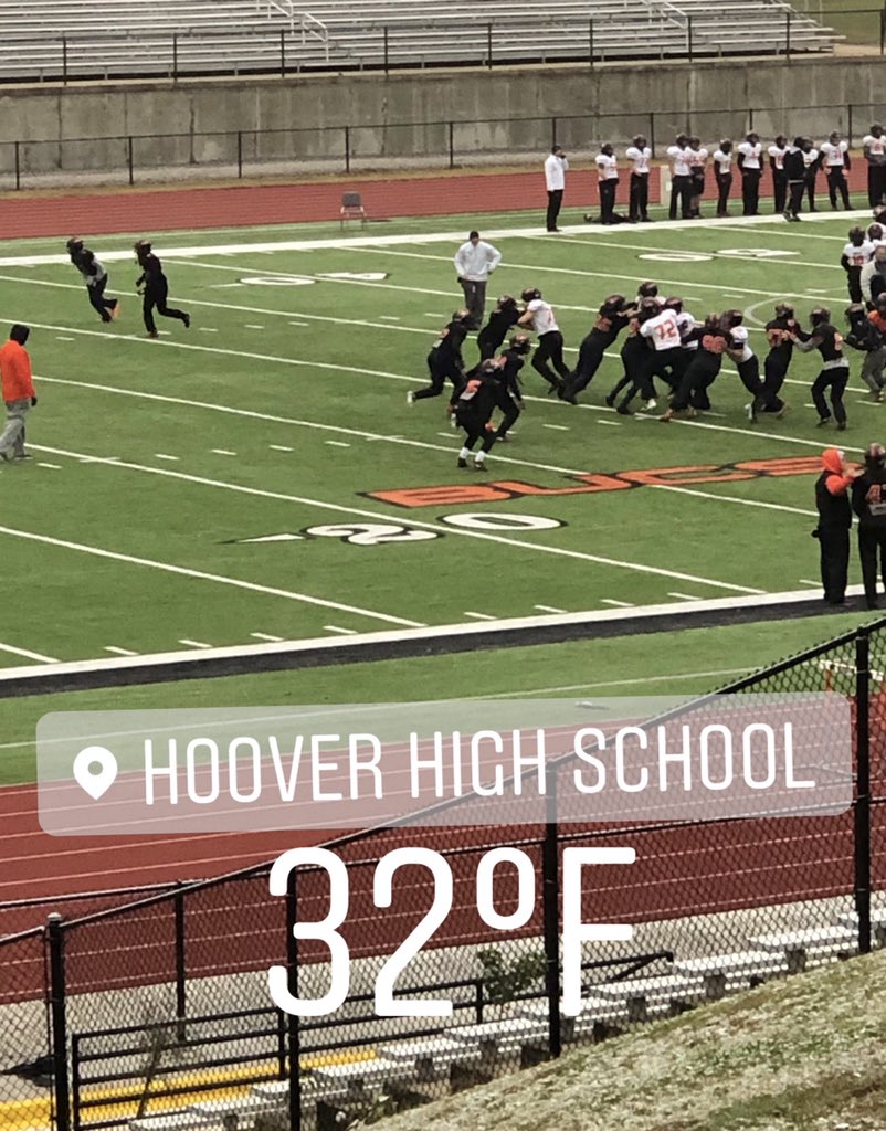 Snow flurries are no match for the Hoover Bucs. ❄️🏈🏴‍☠️ #HooverPride #winnersinallwedo