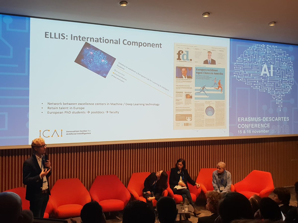 Artefact_BNL's tweet image. Talent is key in the further development of AI. It&apos;s crucial to keep good talent in Europe, and making sure that they don&apos;t move abroad. That&apos;s where The Golden Triangle comes in (pictured) #ErasmusDescartesConference #EDC18AI #AI