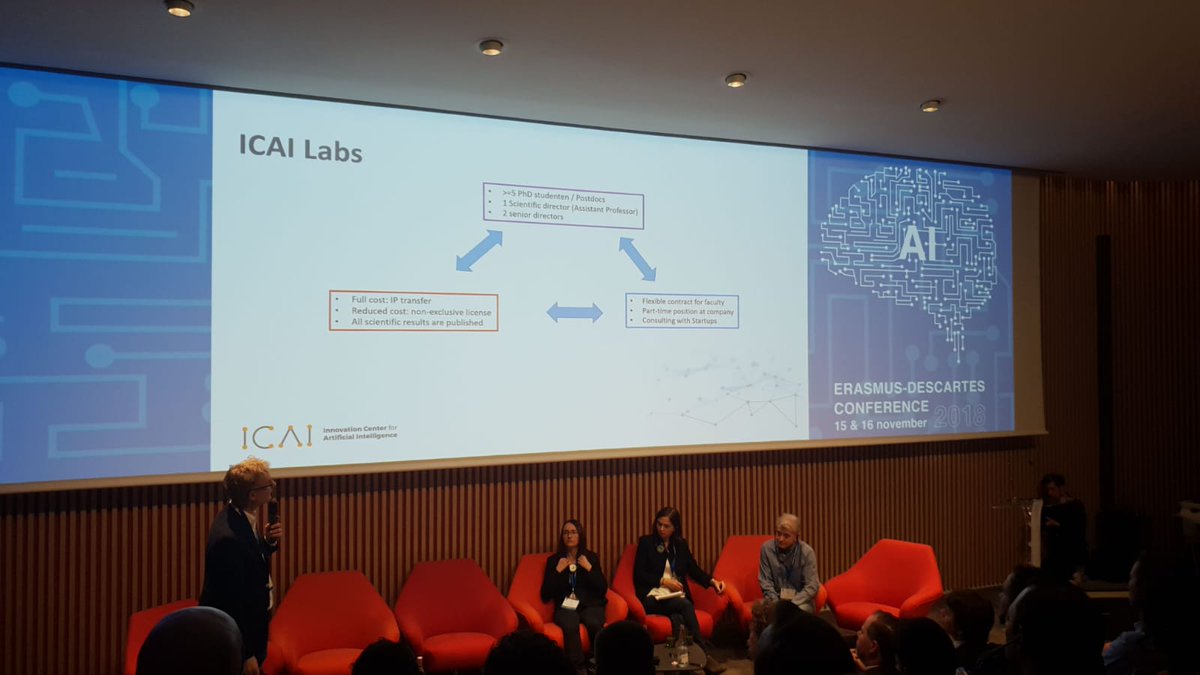 Artefact_BNL's tweet image. Talent is key in the further development of AI. It&apos;s crucial to keep good talent in Europe, and making sure that they don&apos;t move abroad. That&apos;s where The Golden Triangle comes in (pictured) #ErasmusDescartesConference #EDC18AI #AI