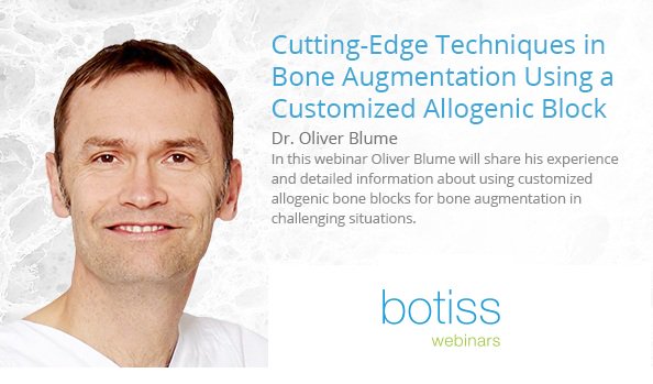 Alldentalevents's tweet image. #Webinar #LiveWebinar❗🖥📱 
( 26th November, 2018, 6:00 PM CET ) 

Cutting-edge techniques in #boneaugmentation using a customized allogenic block 
🌐botiss-webinars.com/on-demand-cour…

Speaker: 
Oliver Blume 

#alldentalevents #dentalevent #dentistry #dentaleducation