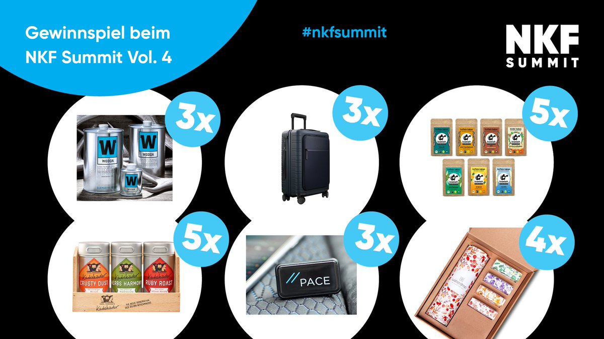 Gewinne, Gewinne, Gewinne! Auch bei diesem Summit rühren wir wieder die Lostrommel. Die Verlosung möglich machen: <a href="/HoriznStudios/">Horizn Studios</a>, <a href="/pacetelematics/">PACE</a>, #kindeskinder, <a href="/Qonzern/">Qonzern GmbH & Co KG</a>, <a href="/koawach/">koawach</a> und <a href="/drink_waterdrop/">waterdrop®</a>. Möge das Losglück mit allen Teilnehmenden sein 🍀